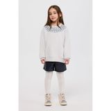 Kız Çocuk Nakışlı Gri Sweatshirt 8 Yaş (128 cm)