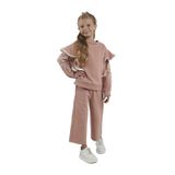 Kız Çocuk Nakışlı Gül Rengi Sweatshirt 8 Yaş (128 cm)