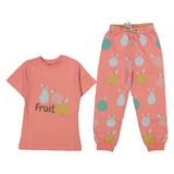 Kız Çocuk Narçiçeği Meyve Baskılı Pijama Takımı