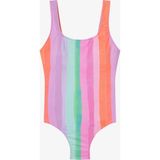 Kız Çocuk Ocean Çizgili Sport Mayo - Renkli - 7 - 8 Yaş