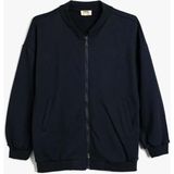 Kız Çocuk Okul Sweatshirt Uzun Kollu - Koton - 5WKG10393AK - Lacivert - 13-14 Yaş - Krem - 9 - 10 Yaş