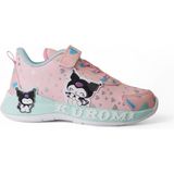 Kız Çocuk Ortopedik Kuromi Desenli Cırtlı Sneaker Spor Ayakkabı - Pembe