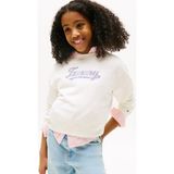 Kız Çocuk Payetli Script Logolu Sweatshirt - Krem - 12 Yaş