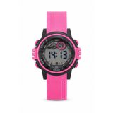 Kız Çocuk Pembe Dijital Kronometreli Silikon Kordon Spor Kol Saati St-304435