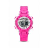 Kız Çocuk Pembe Dijital Spor Silikon Kordon Kol Saati St-304432