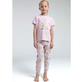Kız Çocuk Pembe Kısa Kol Pijama Takım