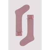 Kız Çocuk Pembe Ribbon Pantolon Çorabı - 35 - 37