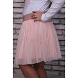 Kız Çocuk Pembe Simli Tütü Etek Beli Lastikli Tütü - 8 Yaş