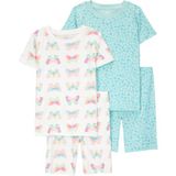 Kız Çocuk Pijama Set 4'lü Paket - Çok Renkli - 5 - 6 Yaş