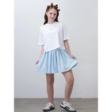 Kız Çocuk Pileli Şort T-Shirt Tasarım Takım - 13 - 14 Yaş