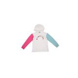 Kız Çocuk Punch Baskılı İşlemeli Kapüşonlu Kanguru Cepli Mix Renkli Sweatshirt EKRU 6_7