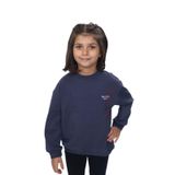 Kız Çocuk Relax Fit Bisiklet Yaka Düşük Omuz Baskılı Sweatshirt