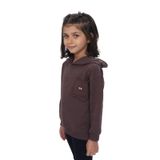 Kız Çocuk Relax Fit Kapüşonlu Düşük Omuz Nakışlı Sweatshirt - Cep Detaylı