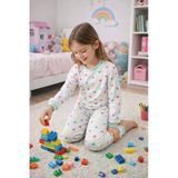 Kız Çocuk Renk Paleti Desenli 8 - 13 Yaş Pijama Takımı