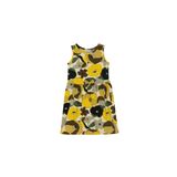 Kız Çocuk Retro Flowers Desen Kolsuz Elbise Açık Yeşil 8 Yaş