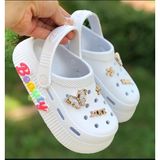 Kız Çocuk Sandalet Parlak Taşlı Beauty (Güzellik) Figürli Kaydırmaz Taban Havuz Deniz Ayakkabısı - Beyaz