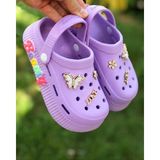 Kız Çocuk Sandalet Parlak Taşlı Beauty (Güzellik) Figürli Kaydırmaz Taban Havuz Deniz Ayakkabısı - Lila