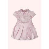 Kız Çocuk Saten Pembe Abiye Elbise 4 Yaş (104 cm)