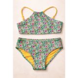 Kız Çocuk Sea La Vie Çiçekli Bikini Takımı Yeşil