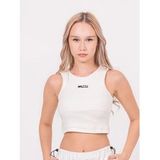 Kız Çocuk Sıfır Kol Crop Bluz (Ekru)