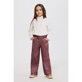 Kız Çocuk Simli Bordo Pantolon 7 Yaş (122 cm)