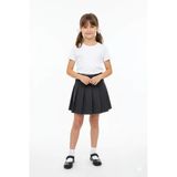 Kız Çocuk Siyah Piliseli Dalgıç Kumaş Mini Etek - 456