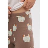 Kız Çocuk Sleepy Bunny Desen Tayt - Desenli - 4 Yaş