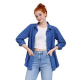 Kız Çocuk Sofia Keten Badili Basic Gömlek Takım Ak2605, SAKS MAVİ, 9 YAŞ