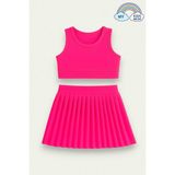 Kız Cocuk Sort Eteklı Mayo Takımı 4 -14 Yas 11897 - Pembe - 15 - 16 Yaş