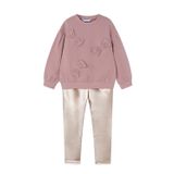 Kız Çocuk Sweat Tayt Takım Pembe 4707