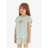 Kız Çocuk T-Shirt 51824 - Çiçek Baskılı
