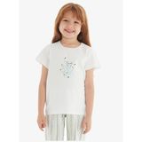 Kız Çocuk T-Shirt 51825 - Beyaz