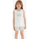 Kız Çocuk T-Shirt 51827 - Beyaz - 9 - 10 Yaş