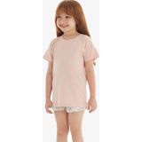 Kız Çocuk T-Shirt 60571 - Pudra - Pembe - 11 - 12 Yaş