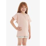 Kız Çocuk T-Shirt 60571 - Pudra