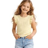 Kız Çocuk T-Shirt Kaşkorse Kolsuz T-Shirt Sarı (Sarı, 5-6 Yaş)