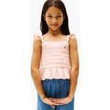 Kız Çocuk Textured Ruffle Bluz - Pembe | 10 Yaş