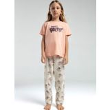 Kız Çocuk Turuncu Kısa Kol Pijama Takım