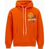 Kız Çocuk Turuncu Sweatshirt Kapüşonlu Turuncu Sweatshirt - 7 - 8 Yaş