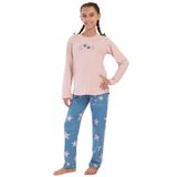 Kız Çocuk Uzun Kol 2 İplik Pembe Pijama Takım C4T3N1O304 PEMBE 9-10 YAŞ
