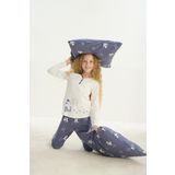 Kız Çocuk Uzun Kol Ekru Pijama Takım C4T9N6O8 EKRU 104/3-4 YAŞ