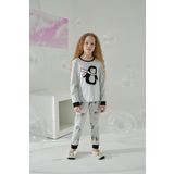 Kız Çocuk Uzun Kol Gri Pijama Takımı C8T5N7O5 GRİ 128/7-8 YAŞ