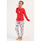 Kız Çocuk Uzun Kol Kırmızı Pijama Takım C0T3N3O504 KIRMIZI 9-10 YAŞ