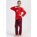 Kız Çocuk Uzun Kol Kırmızı Pijama Takım C1T1N2O304 KIRMIZI 7-8 YAŞ