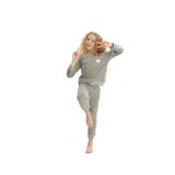 Kız Çocuk Uzun Kol Polar Gri Melanj Pijama Takım C0T5N7O8 GRİ MELANJ 116/5-6 YAŞ