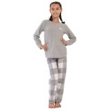 Kız Çocuk Uzun Kol Polar Gri Pijama Takım C1T7N0O304 GRİ 9-10 YAŞ
