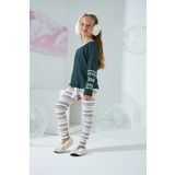 Kız Çocuk Uzun Kol Taytlı Yeşil Pijama Takımı C8T5N8O0 YEŞİL 116/5-6 YAŞ