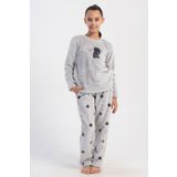 Kız Çocuk Uzun Kol Welsoft Gri Pijama Takım C4T5N1O304 GRİ 11-12 YAŞ