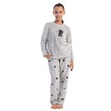 Kız Çocuk Uzun Kol Welsoft Gri Pijama Takım C4T5N1O304 GRİ 13-14 YAŞ