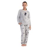 Kız Çocuk Uzun Kol Welsoft Gri Pijama Takım C4T5N1O304 GRİ 7-8 YAŞ
